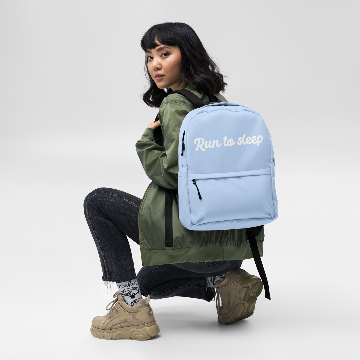 "Run to sleep" backpack
