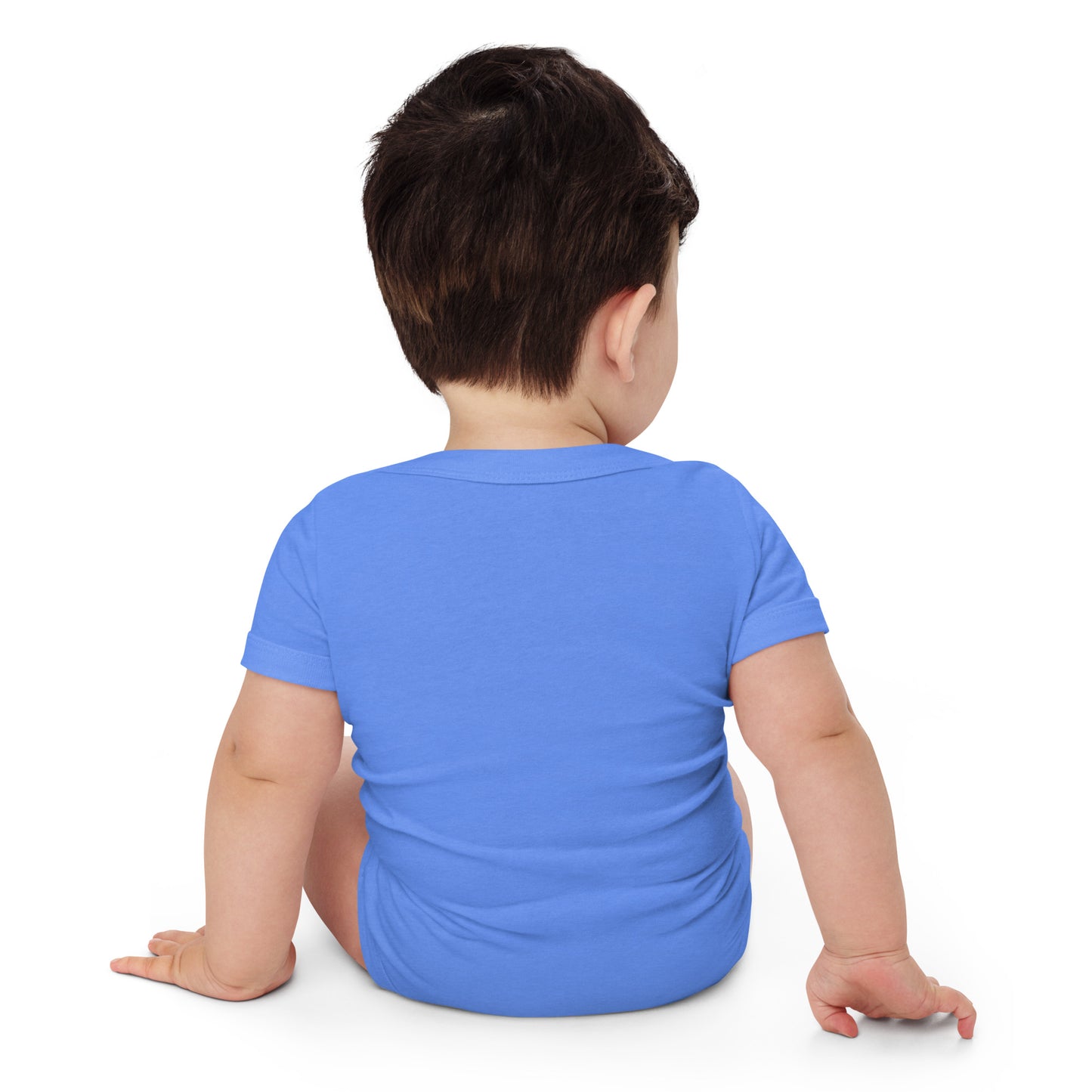 "Big yawn" embroidered baby short-sleeve