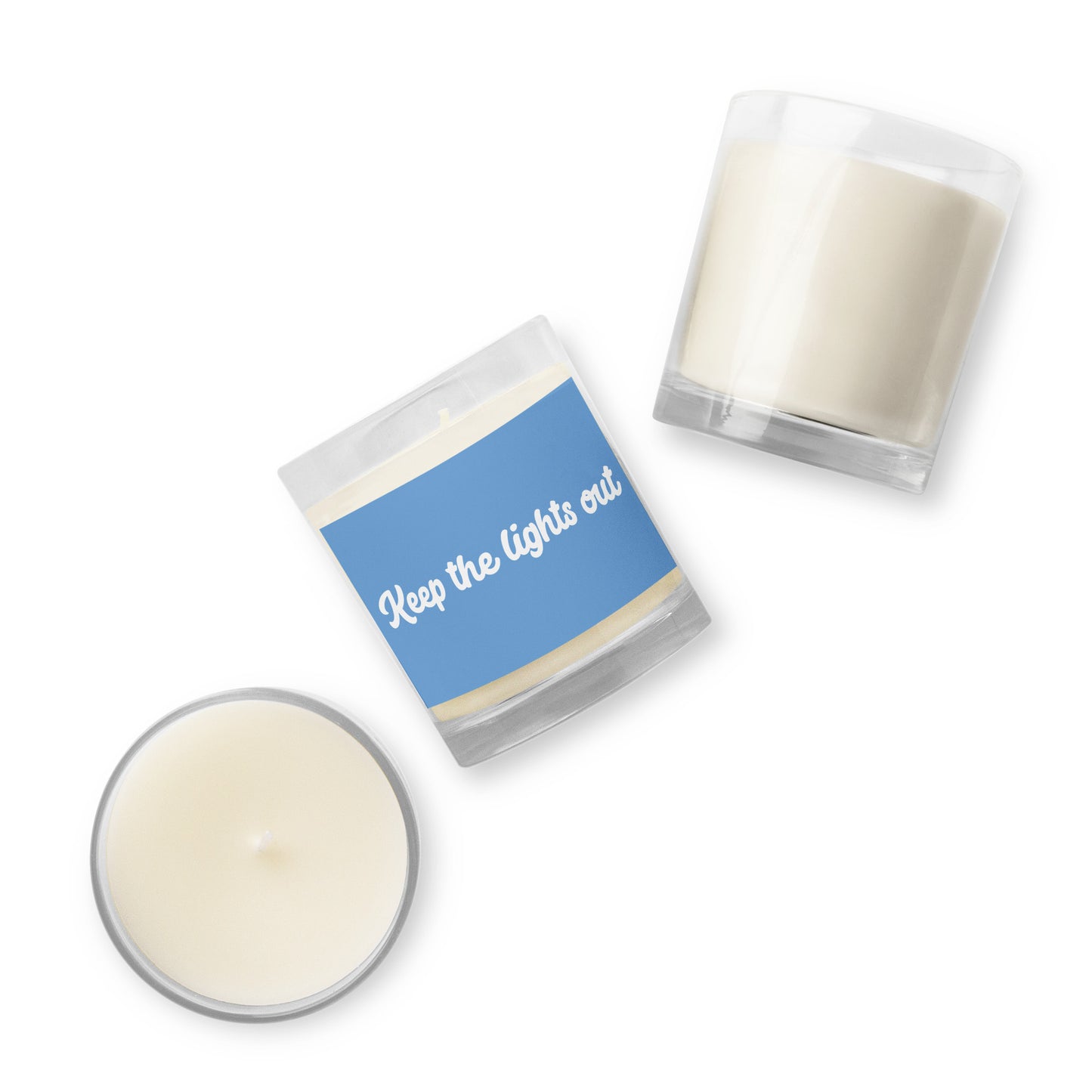 Keep the lights out - Glass jar soy wax candle