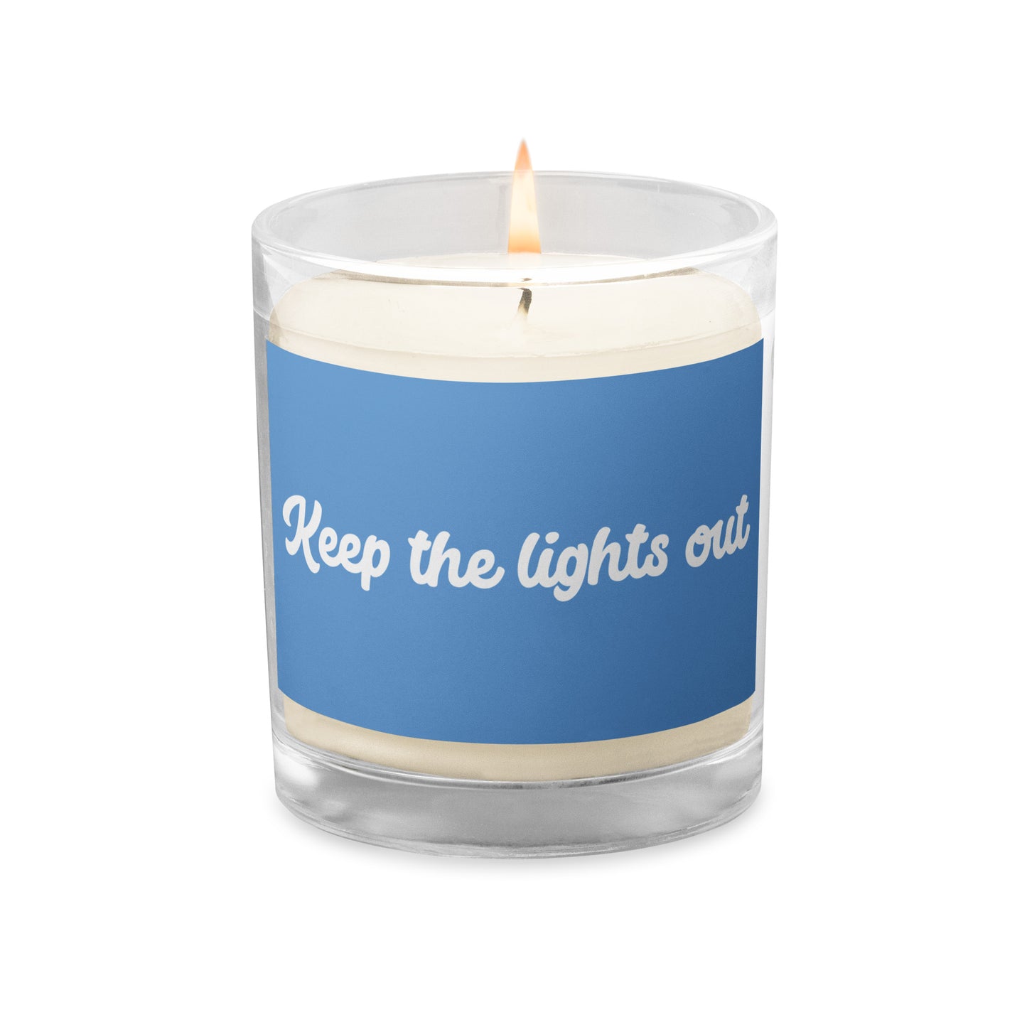 Keep the lights out - Glass jar soy wax candle