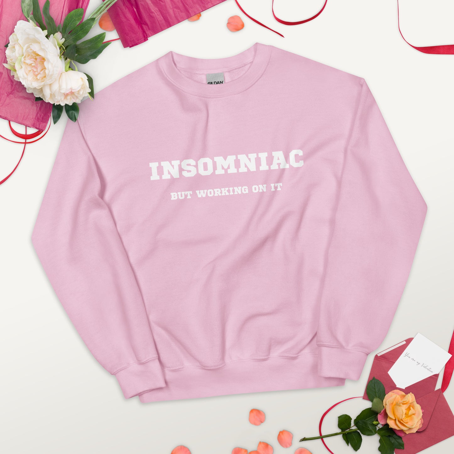 Insomniac but working on it - pale pink