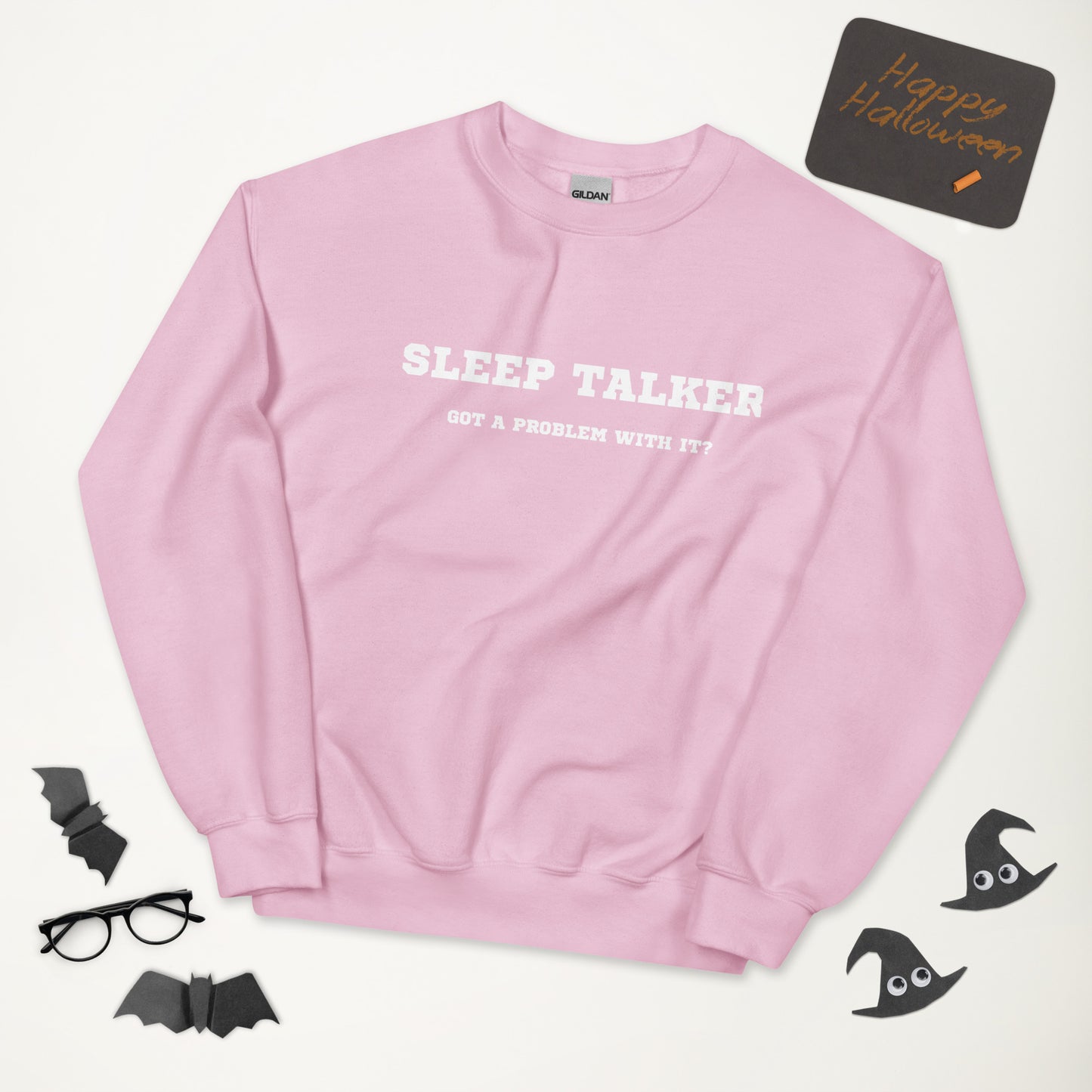 Sleep talker crewneck pink