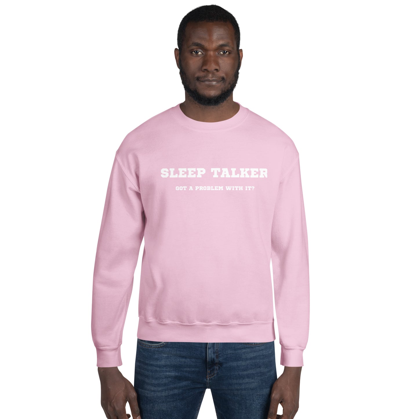 Sleep talker crewneck pink