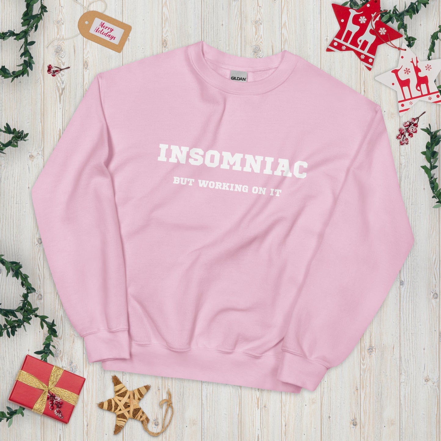 Insomniac but working on it - pale pink