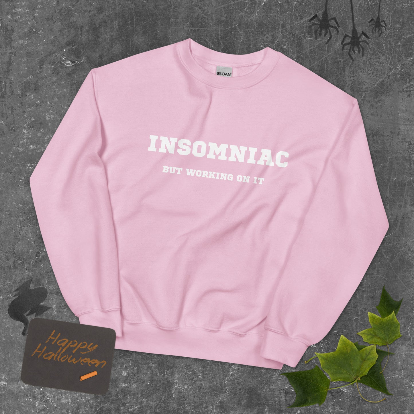 Insomniac but working on it - pale pink