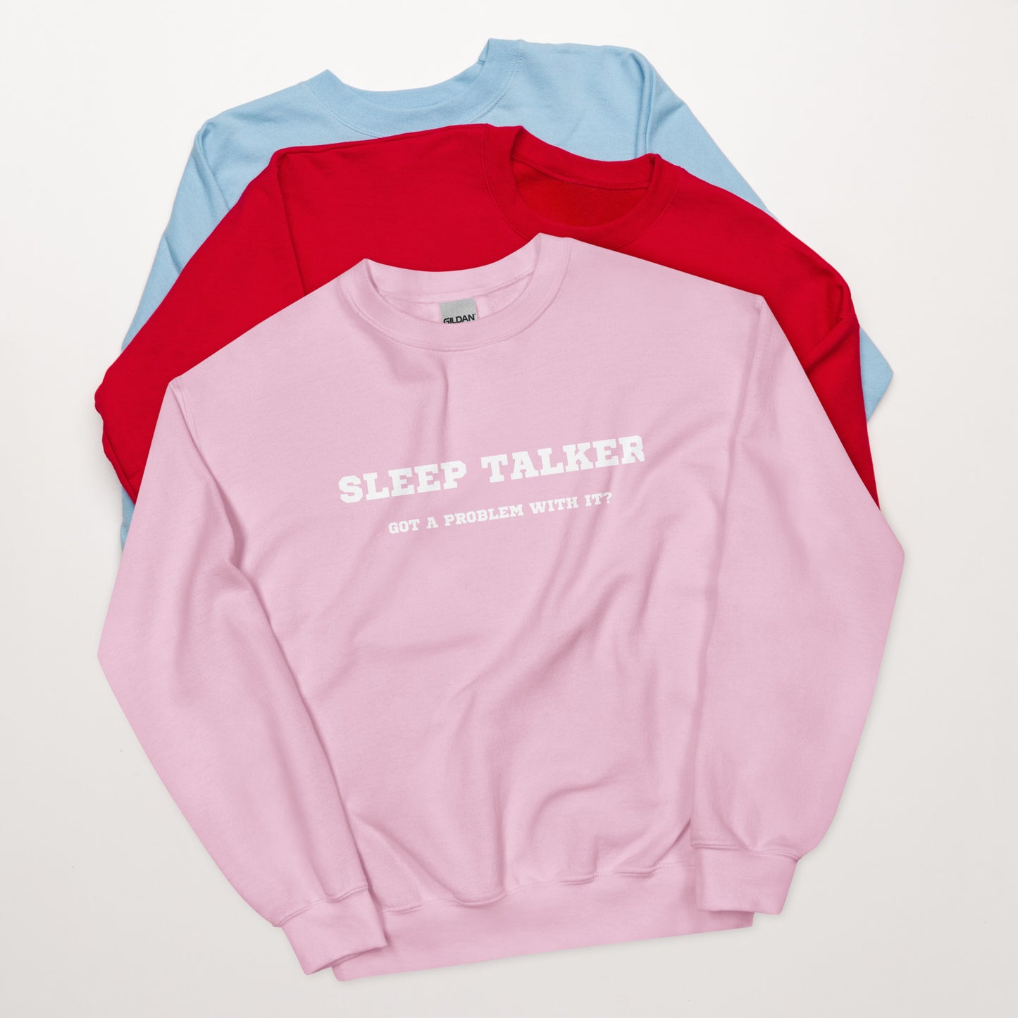 Sleep talker crewneck pink