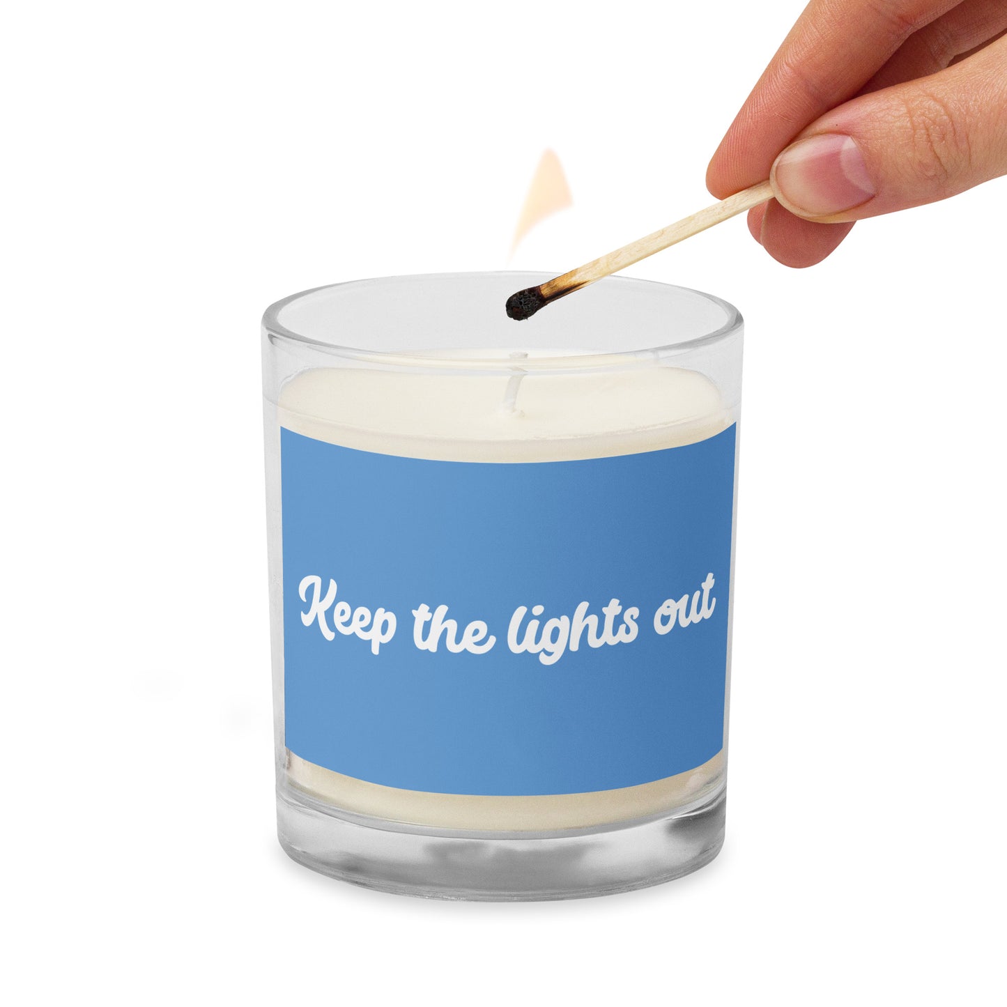 Keep the lights out - Glass jar soy wax candle