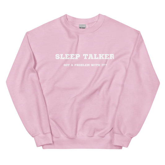 Sleep talker crewneck pink
